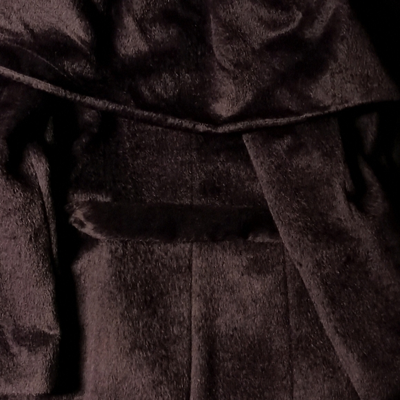 Cole Haan Alpacan Wool Purple Winter Coat - Picture 4 of 8